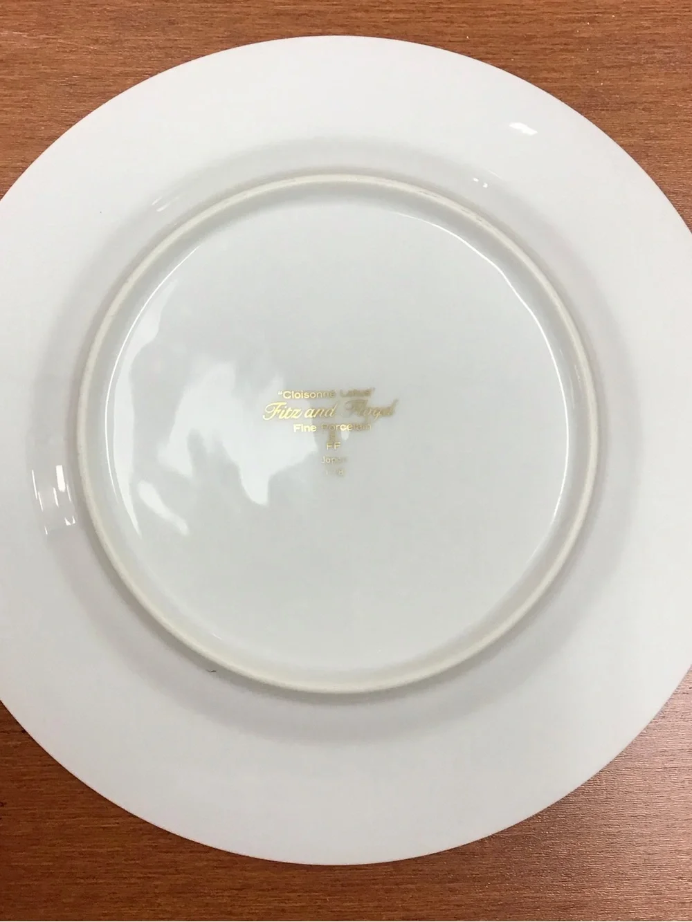 Fitz and Floyd Cloisonné Lotus Porcelain Salad Plate